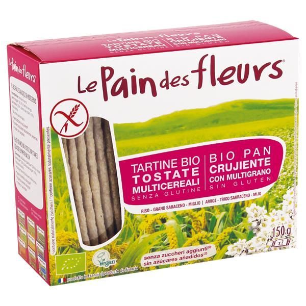 Tostas Estaladiças Multicereais Bio Sem Glúten Le Pain Des Fleurs 150 Gramas