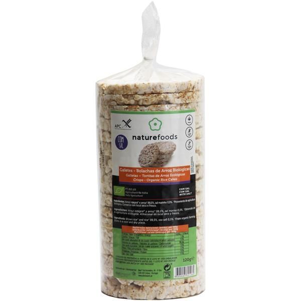 Galetes Arroz Com Sal Bio  Naturefoods 120 Gramas