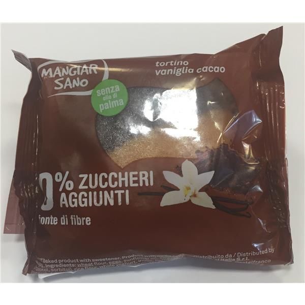 Queque Baunilha E Cacau 0% Açúcar Adicionado Mangiar Sano 45 Gramas