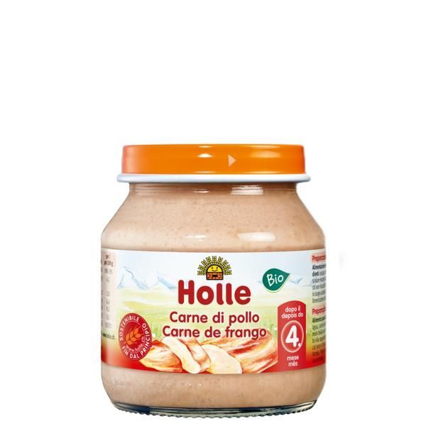 Puré De Carne De Frango Biológico 4M Holle 125 Gramas