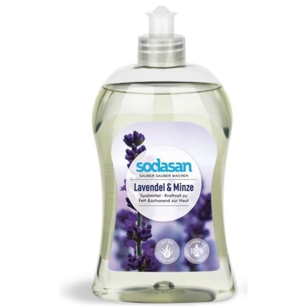 Detergente Líquido Loiça Bio Alfazema Menta Sodasan 500 Ml