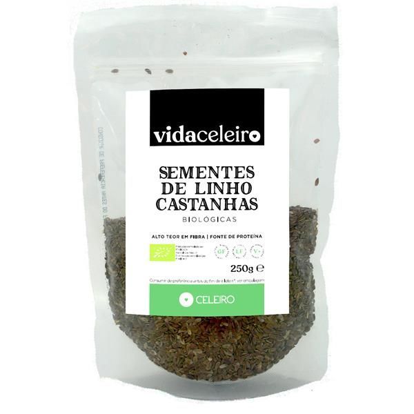 Sementes De Linho Castanhas Bio 250 Gramas Vida Celeiro