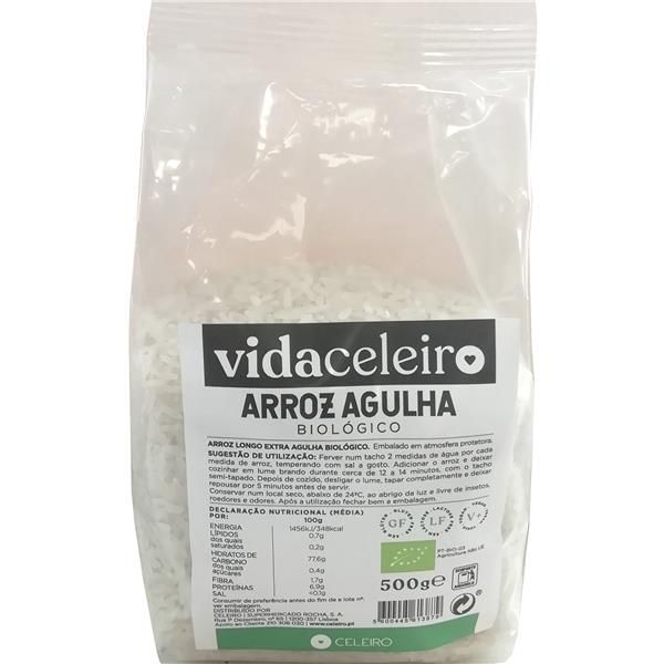 Arroz Agulha Bio 500 Gramas Vida Celeiro