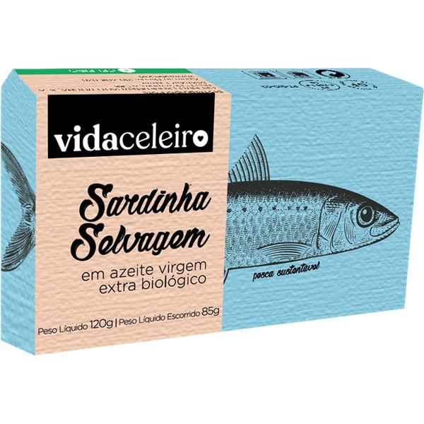 Sardinha Selvagem Em Azeite Biológico 120 Gramas Vida Celeiro