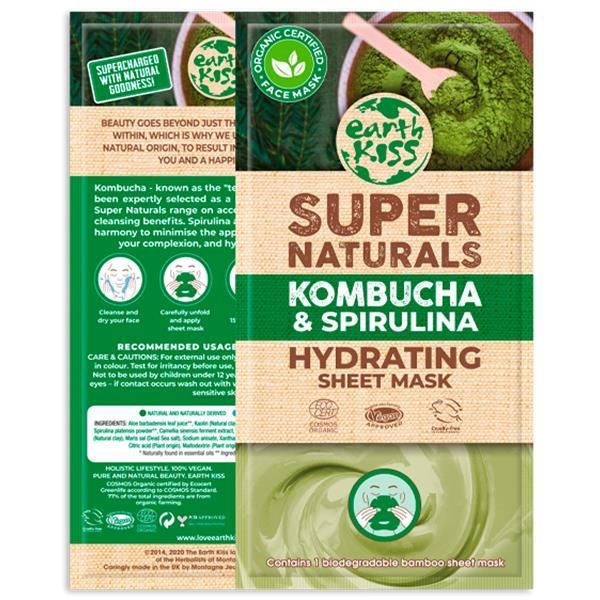 Máscara Hidratante Earth Kiss Kombucha Spirulina - Earth Kiss - 1 10 g