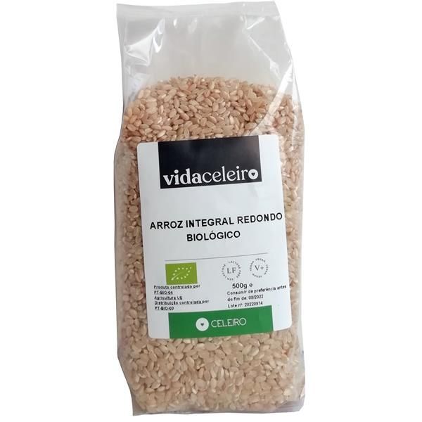 Arroz Integral Redondo Biológico 500 Gramas Vida Celeiro