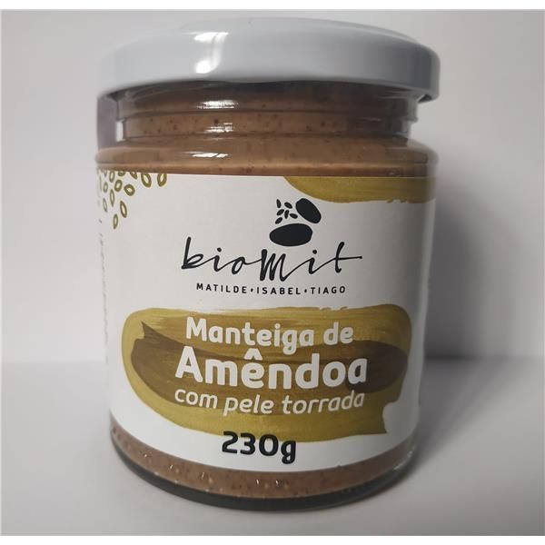 Manteiga De Amêndoa Com Pele Torrada Bio Biomit 230 Gramas