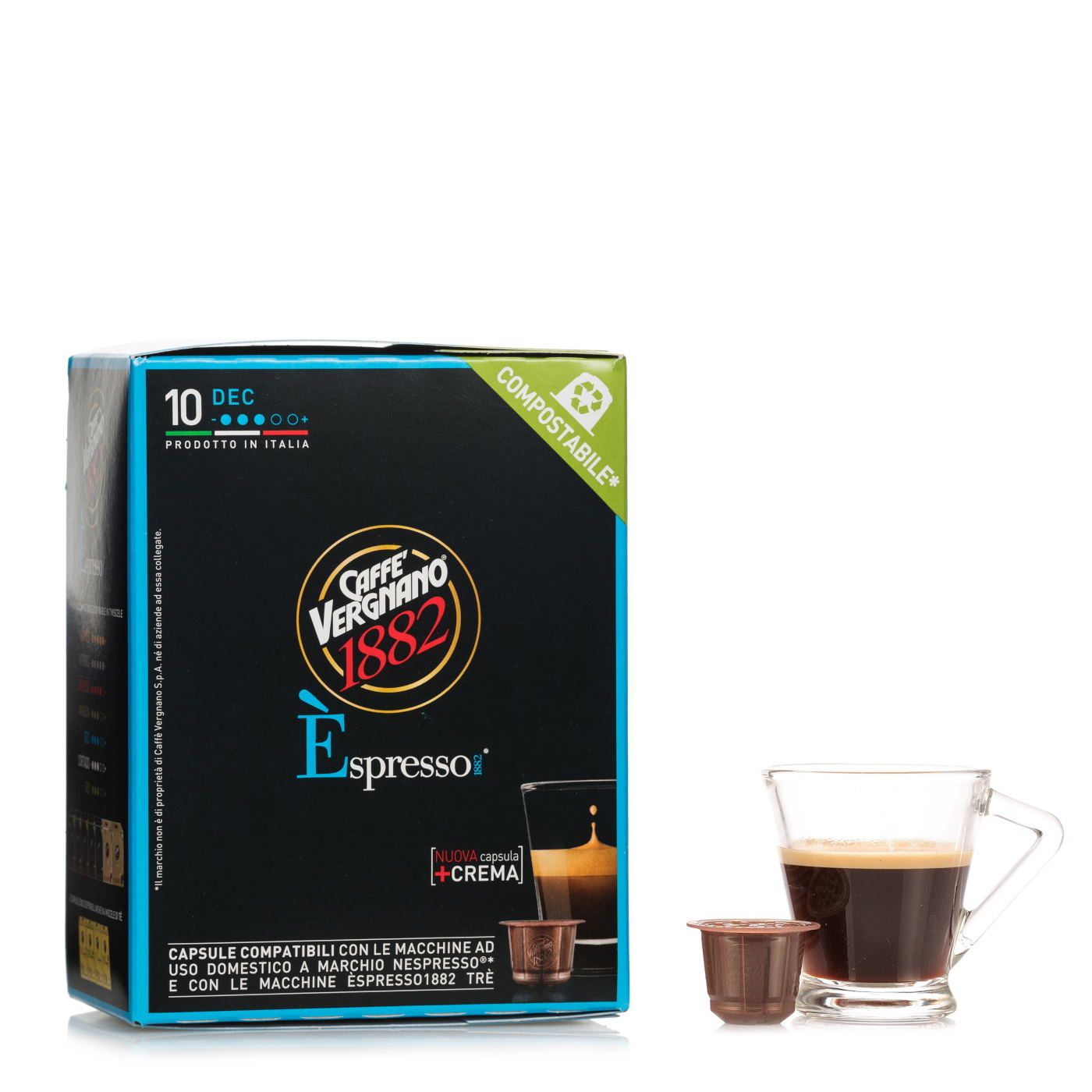 Vergnano Decaffeinated Espresso 10 Capsules 0.05Kg