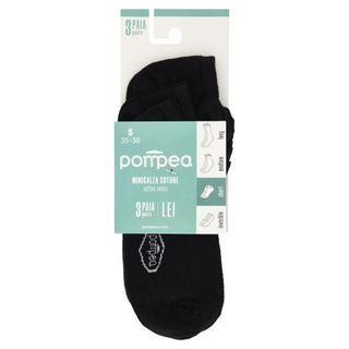 Pompea Minicalza Donna Cotone Nero 35/38 3pz - 000063103