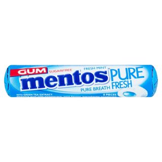 Mentos Chewing-Gum Fresh Mint Roll Pure sans sucre 15g