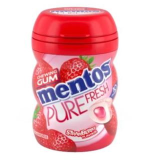 Mentos Chewing-Gum Strawberry Nano Bottle Pure Fresh sans sucre 17g