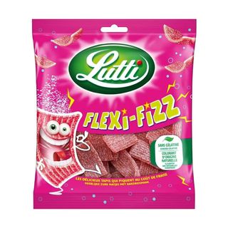 Lutti Flexi-Fizz Bonbons Fraise 225g
