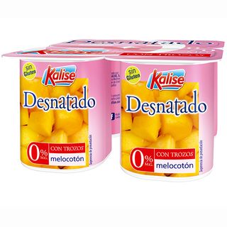 Kalise Sabor Desnatado Con Melocotón Pack 4 X 125 G