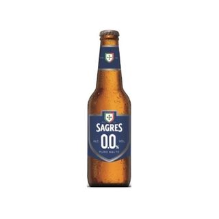 Cerveja Sem Álcool Sagres 0,0% Garrafa 33 cl