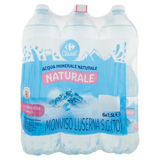 Carrefour Classic Naturale Acqua Minerale Naturale Monviso 6 x 1,5 L