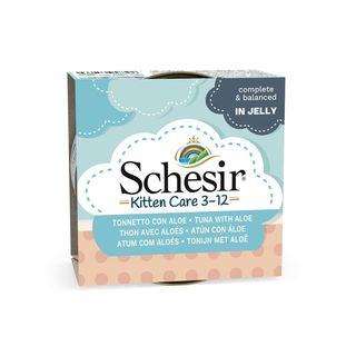 Schesir Kitten atún con aloe lata para gatitos 85 g