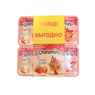 Йогурт Danonino Клубника 3%, 4*100гр