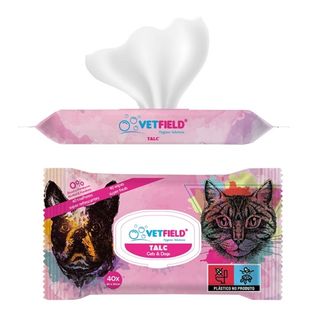 Vetfield Toalhitas Talco para Cão e Gato embalagem 40 unidade - 49514602223