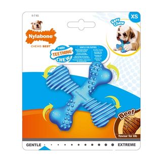 Nylabone Puppy Chew Hueso X de Ternera Juguete para Perro XS