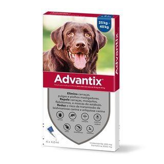 Advantix Pipeta Antiparasitária Cão >25 Kg 4x4ml