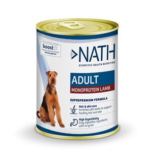 Nath Adult Monoprotein Cordero lata para perros   400 g