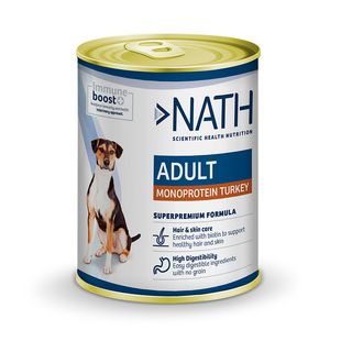 Nath Adult Monoprotein Pavo lata para perros 400 g