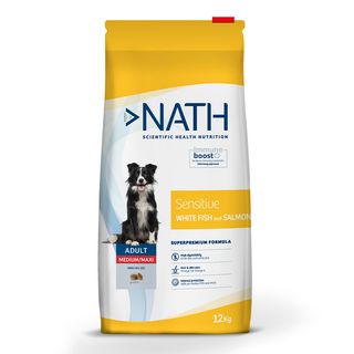 Nath Adult Medium Maxi Sensitive Pescado Blanco y Salmón pienso para perros 12kg
