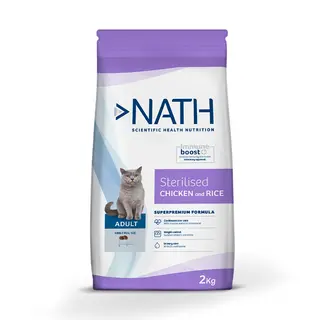 Nath Adult Sterilised Pollo y Arroz pienso para gatos   2kg