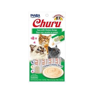 Churu Puré Gato Atum Com Frango 4x14gr
