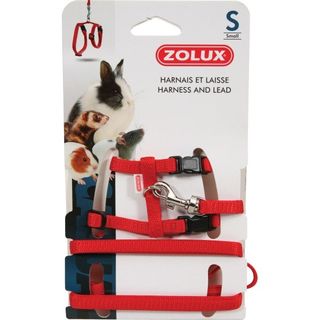 Zolux Arnés Rojo con correa para roedores   S