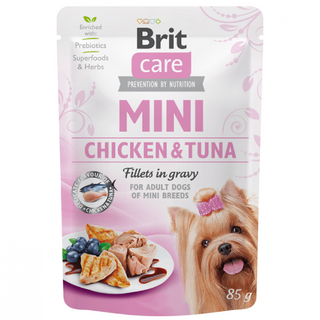 Brit Care Mini Chicken & Tune fillets in gravy 85g