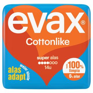 Evax Cottonlike Compresas Super con Alas 12u