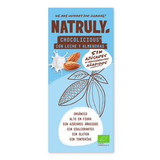 Natruly Chocolate con Leche C/Almendra BIO 85g