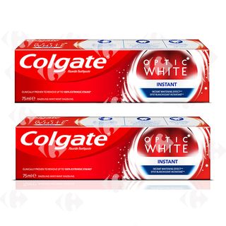 2 dentifrices Colgate Optic White Instant 75ml