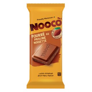 Nooco Tablette Chocolat Fourré au Praliné & Noisette 90g