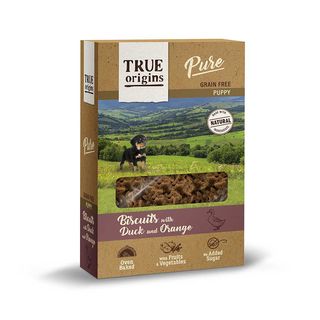 True Origins Pure Puppy Pato Con Naranja Galletas Para Cachorros   320 G