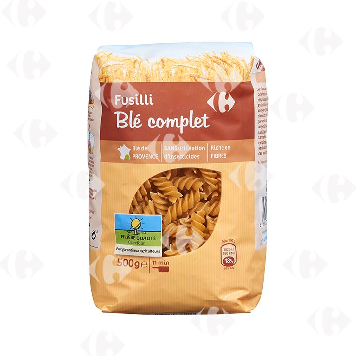 Carrefour Whole Wheat Fusilli 500g