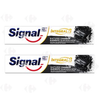 2 dentifrices Intégral charbon x75ml -75% sur le 2ème - SIGNAL