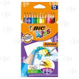 Crayons de Couleur Kids Aquacouleur BIC 12 unités