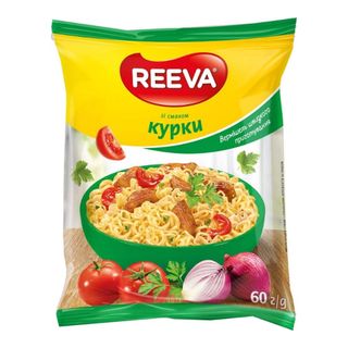 Вермішель 60 г REEVA швидкого приготування зі смаком курки м/уп