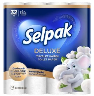 სელპაკი, ტუალეტის ქაღალდი, დელუქსი, 32ც