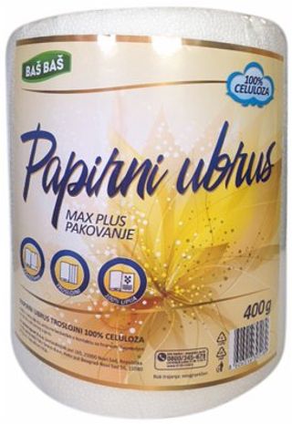 UBRUS PAPIRNI 3SL MAX PLUS BAS BAS 400G