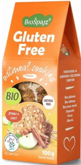 Keks Jabuka Cimet Cejlonski Integ.Ovseni Bio 100G