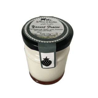 Yaourt brassé fraise 125g - LA FERME DE BOUSKOURA