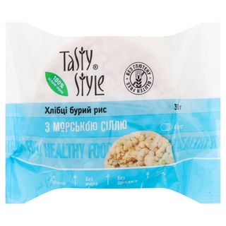 Хлібці Tasty Style З Бурого Рису З Морською Сіллю 4Шт 30Г