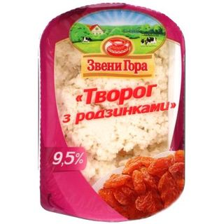 Сир Кисломолочний Звени Гора З Родзинками 9.5% 200Г
