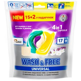 WASH&FREE Detergent capsule Jasmin Lavanda 17buc