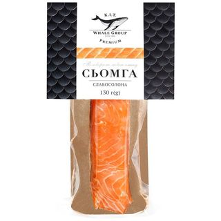 Сьомга КІТ філе-шматок на шкірі слабосолона 130 г