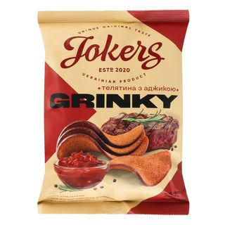 Грінки Jokers з телятиною та аджикою 80 грам