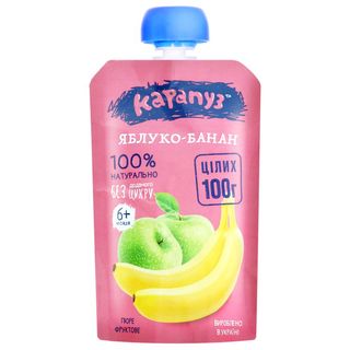 Пюре Карапуз Яблуко-Банан Для Дітей З 6 Місяців 100Г